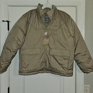 GAP Men's Recycled Puffer Jacket P.U.R.E. Khaki Size Medium NWT